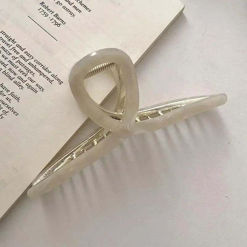 1/3/5pcs Metal grab clip, women's hair clip, large shark clip, large hair volume, fashionable temperament, hair clip headband
