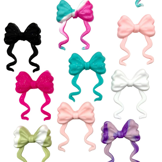 1pc Pretty in Every Shade 3D Bow Silicone Focal Beads - Beading Making DIY Accessories Beads For Crafts