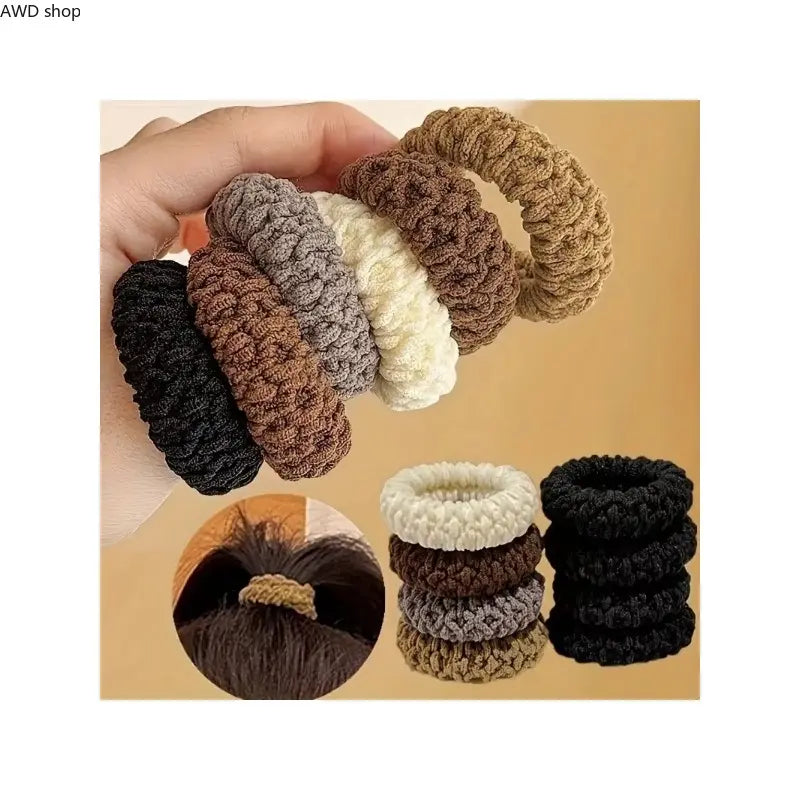 12‑Pack Wide Thick Scrunchies, Soft Elastic Hair Ties, No‑Damage Gentle Hair Accessories, Durable Stretch Scrunchies for Ponytail Styling, Ideal for Daily Wear, Christmas & New Year Holiday Gifting for Girls