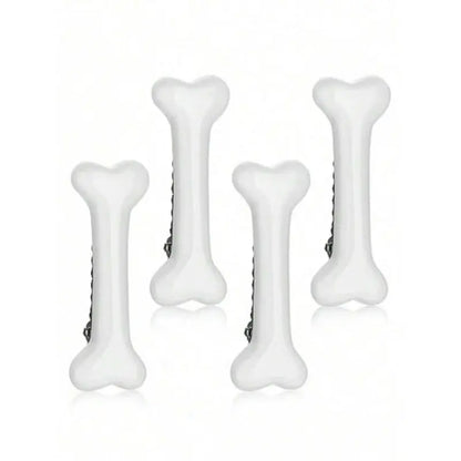 4pcs Cute Dog Bone & Alligator Shaped Hair Clips for Women, Versatile Side Bangs Clip Hairpins for Party Festivals, Great Gift for Her