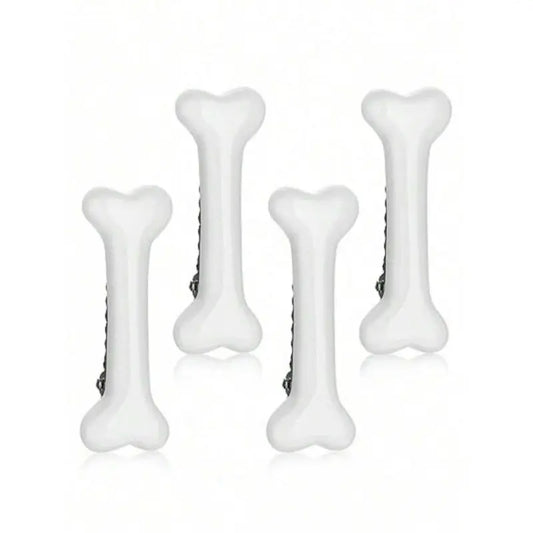 4pcs Cute Dog Bone & Alligator Shaped Hair Clips for Women, Versatile Side Bangs Clip Hairpins for Party Festivals, Great Gift for Her