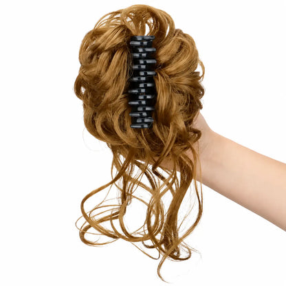 Large Serrated Claw Clip with Built-In Anti-Slip Texture for Secure, Pressure-Free Hold — Lightweight, Hollow-Core Design Ideal for Thick, Curly, Layered, or Wispy Hair; Matte Natural-Fiber Finish, Sweat-Resistant & Comfortable for Daily Wear