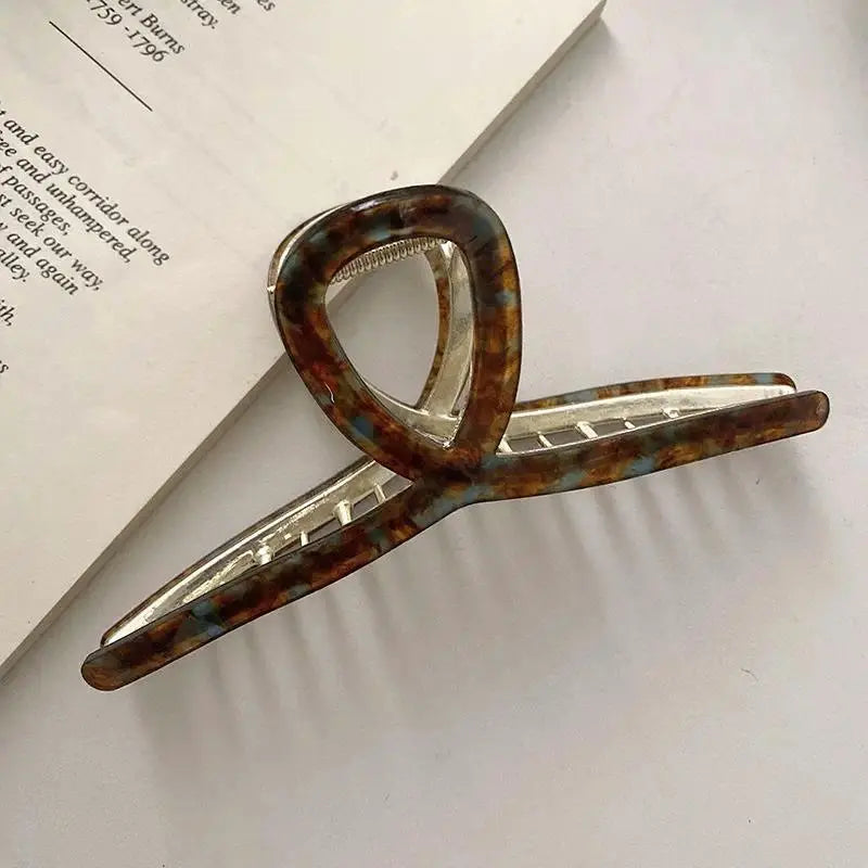 1/3/5pcs Metal grab clip, women's hair clip, large shark clip, large hair volume, fashionable temperament, hair clip headband