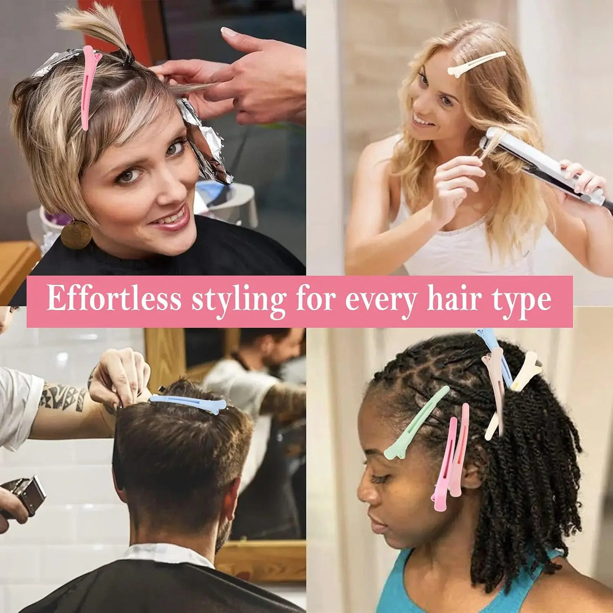 12 Pack Hair Clips for Styling Sectioning Anti-Slip No-Trace Duck Billed Hair Clips Hair Styling and Sectioning Accessories for Hairdresser, Women, Men
