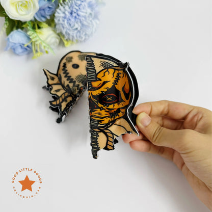 Blue-Haired Girl Double-Sided Claw Hair Clips, Durable Plastic for Women & Girls, FallFreshness, Casual Design, 4 Inches, Unisex, Premium Quality, Perfect Gift for Birthday, Valentine's Day, Graduation