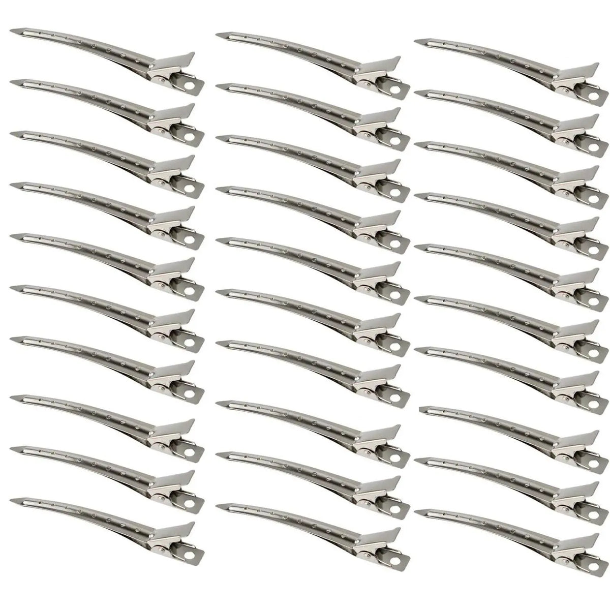 30 Packs Hair Clips, Duck Bill Clips, Hair Coloring, Hair Clips & Barrettes, 3.5 Inches Rustproof Metal   Clips with Holes for Hair Styling,