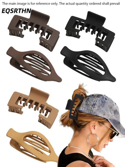 6pcs Matte finish hair claw clips for thick hair strong grip styling accessories anti slip hair jaw clamp everyday minimalist fashion hair styling styling tools Claw Set
