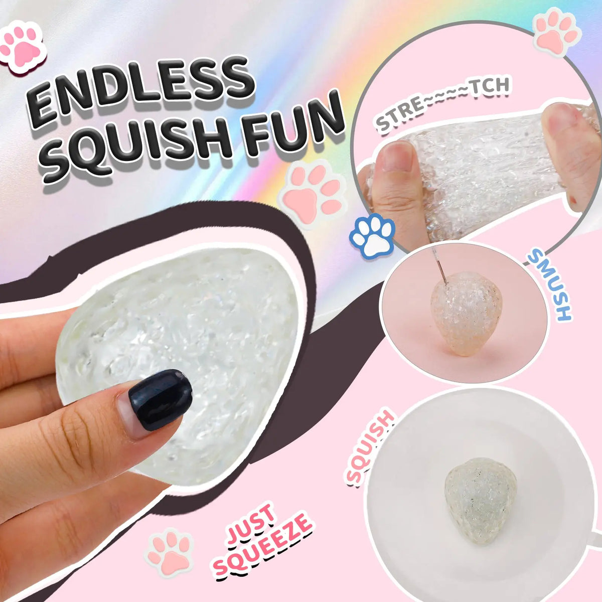 DIY Stress Ball Making Kit Handmade Ball (Shine Series) Crafts — Includes 7 varieties of bead fillings, 6 clear ball skins with stoppers, a filling expander with protective cap, and 8 cable ties