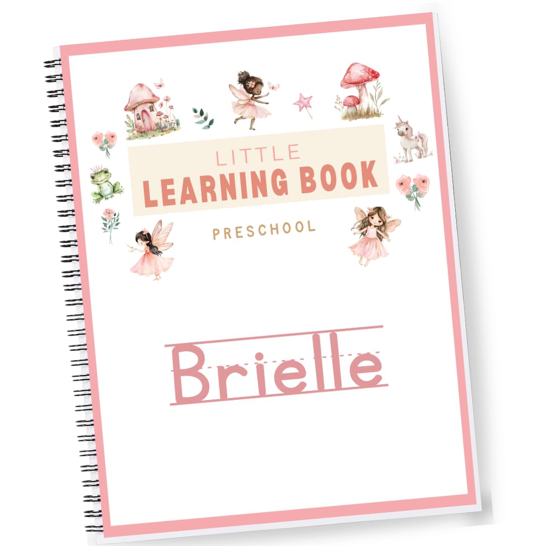 Personalized Preschool Reusable Workbook: Little Learning Book (Animals)