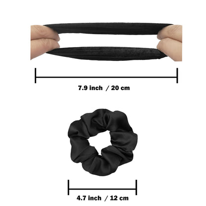 IVARYSS Satin Scrunchies for Women, Soft Than Silk for Hair, Fashion Ties and Bands for Thin | Thick Hair Styling, 16 Pack (Neutral Color)
