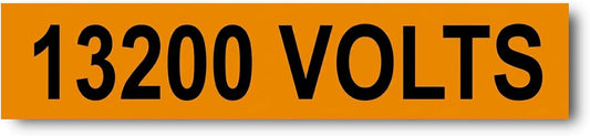13200 Volts Sticker | Electric Warning Decal | High Voltage Sign | Safety Alert | Industrial Decor | Unique Gift [HFUL]