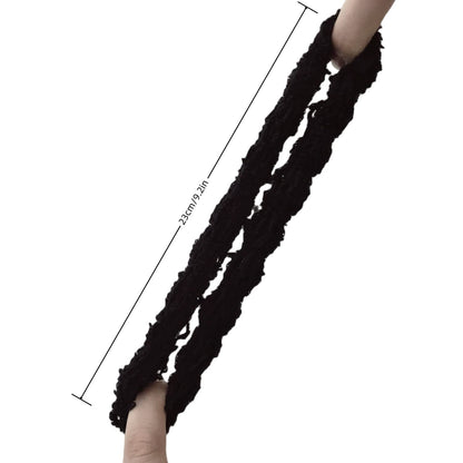 8pcs Plush Scrunchie Hair ties Large Scrunchie fluffy tied Hair Rope Cute Elastic Hair Bands Scrubchy Hair Accessories for Women and Girls (Black)