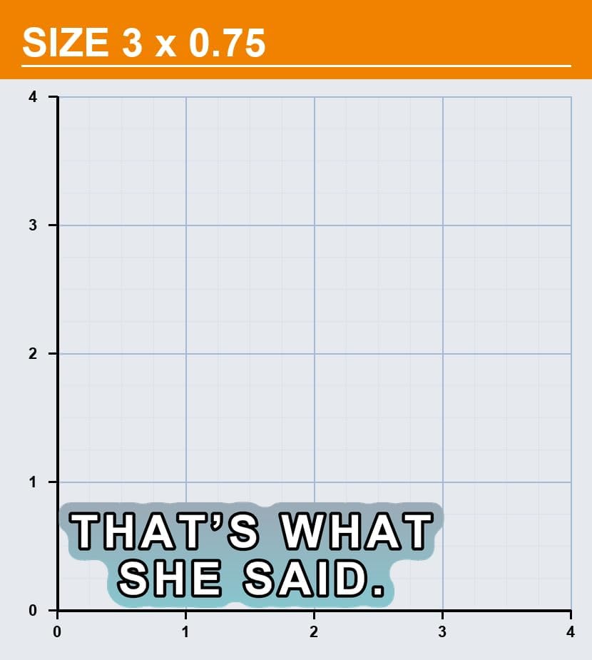 That's What SHE Said. Sticker | Funny Quote Decal | Humor Vinyl | Office Decor | Gift for Friends | Car Decoration [Said]
