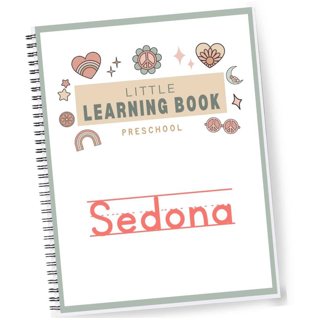 Personalized Preschool Reusable Workbook: Little Learning Book (Animals)
