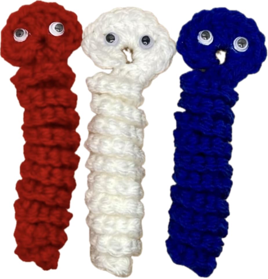 Worry Worm that Cares for You 3-Pack, Or As A Gift for Someone Special! (Juicy)