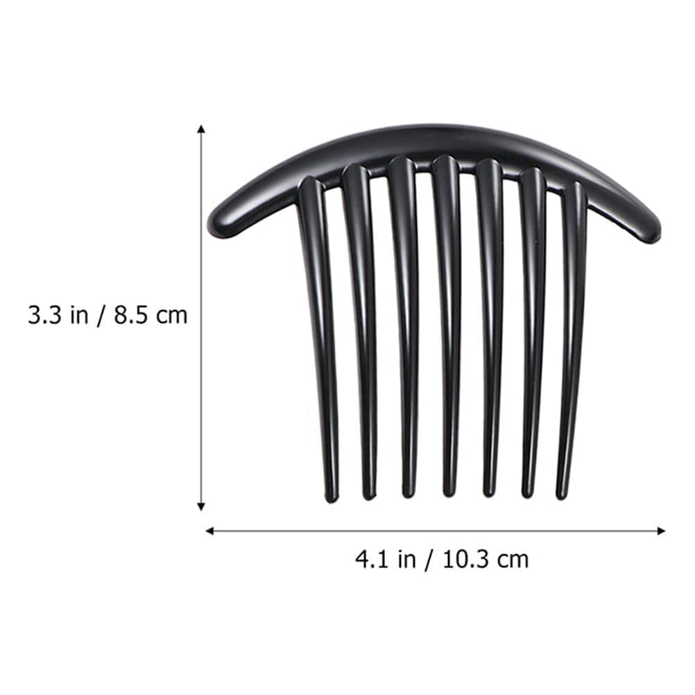 7 Tooth French Twist Comb, 3 PCS Plastic Hair Clip, Hair Side Combs Accessory for Women Girls, Hair Clip Comb Accessories (Black and Brown) ﻿