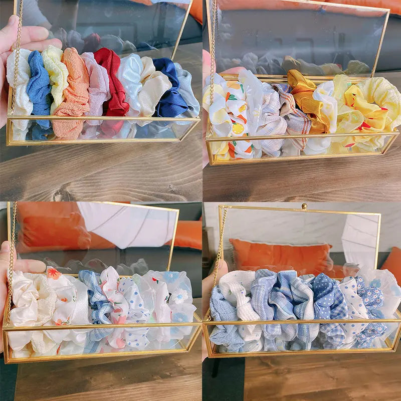 20/30/40Pcs Plaid Scrunchies Bulk Set, Preppy Style Fabric Hair Ties, Cute Girls Daily Hair Accessories, Wholesale Hair Bands for School, Party and Vendor Stall Supplies