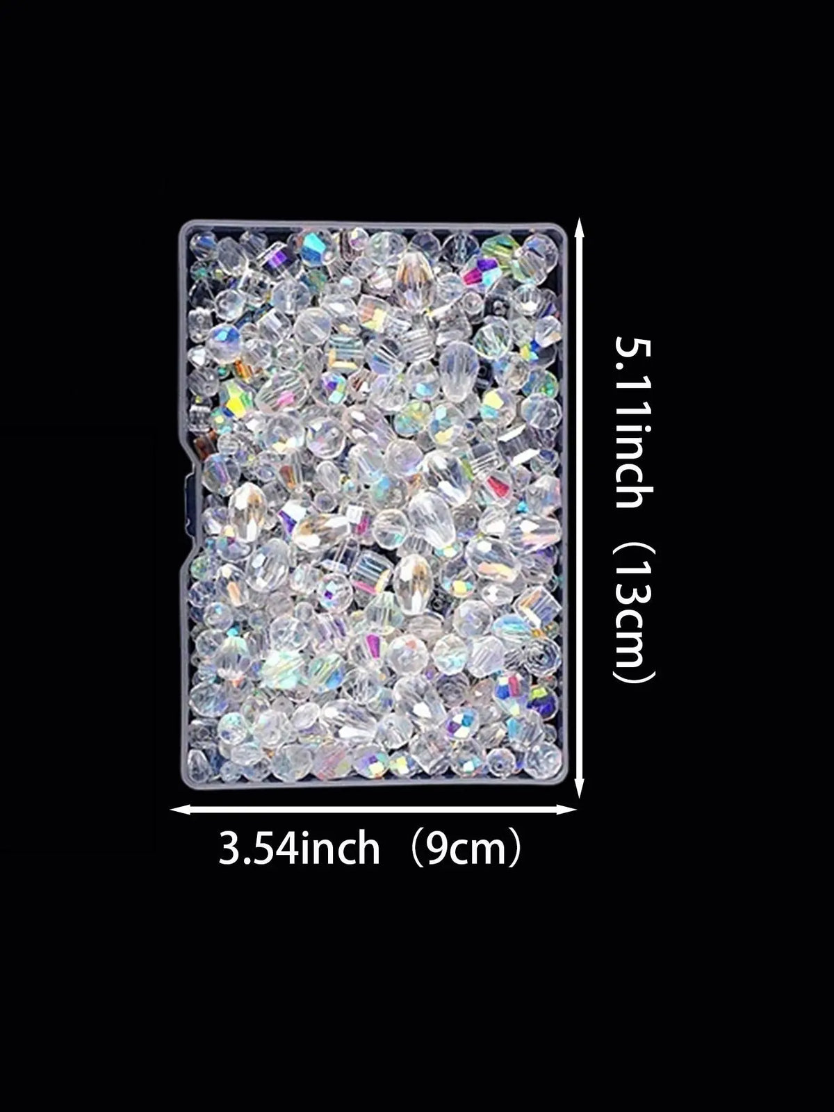 330pcs Mixed Beads Set, Bead Assortment, Crystal Glass Beads Random Mix with Storage Box, Jewelry Making Kit, DIY Necklace Bracelet Earring Making Supplies, Beads for Jewelry Making