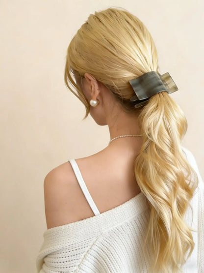 Three-Piece Hair Clip Set, Marble Pattern Floral Morandi Color, Stylish Acetate Material, Fashionable Hair Accessories, Hair Claws Set