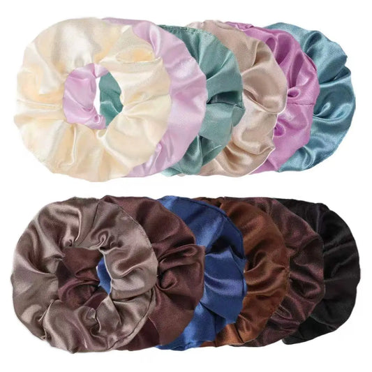 Scrunchie 12 Pcs Satin Silk Scrunchies for Women, Soft Hair Ties No Crease, Elastic Ponytail Holders with Assorted Colors, Silk Satin Scrunchy (2 per color)