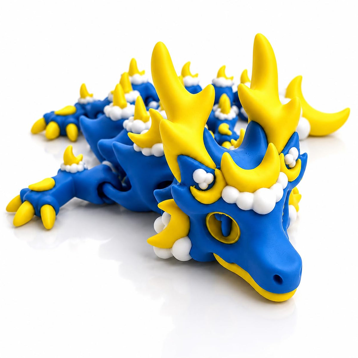3D Printed Dragon Eggs – Mini Articulated Baby Dragon Toys Mystery 3D Dinosaur Eggs Set for Kids & Adults Fantasy Desk Decor & Collectible Gifts (Blue Egg)