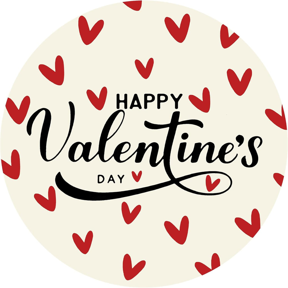 Valentine’s Day Stickers 120Pcs, 2 Inch Round Heart Labels for Kids Classroom Exchange, Happy Valentine’s Day Self-Adhesive Stickers for Treat Bags, Cards, Gifts & Party Favors