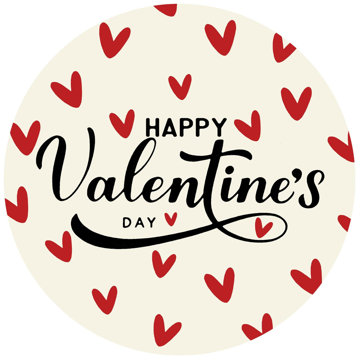 Valentine’s Day Stickers 120Pcs, 2 Inch Round Heart Labels for Kids Classroom Exchange, Happy Valentine’s Day Self-Adhesive Stickers for Treat Bags, Cards, Gifts & Party Favors