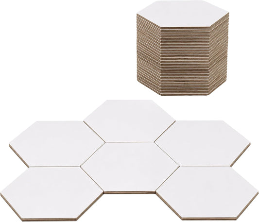 Dry Erase Hexagon Tiles, 25 PCS 2-Sided Blank Hex Game Board Pieces