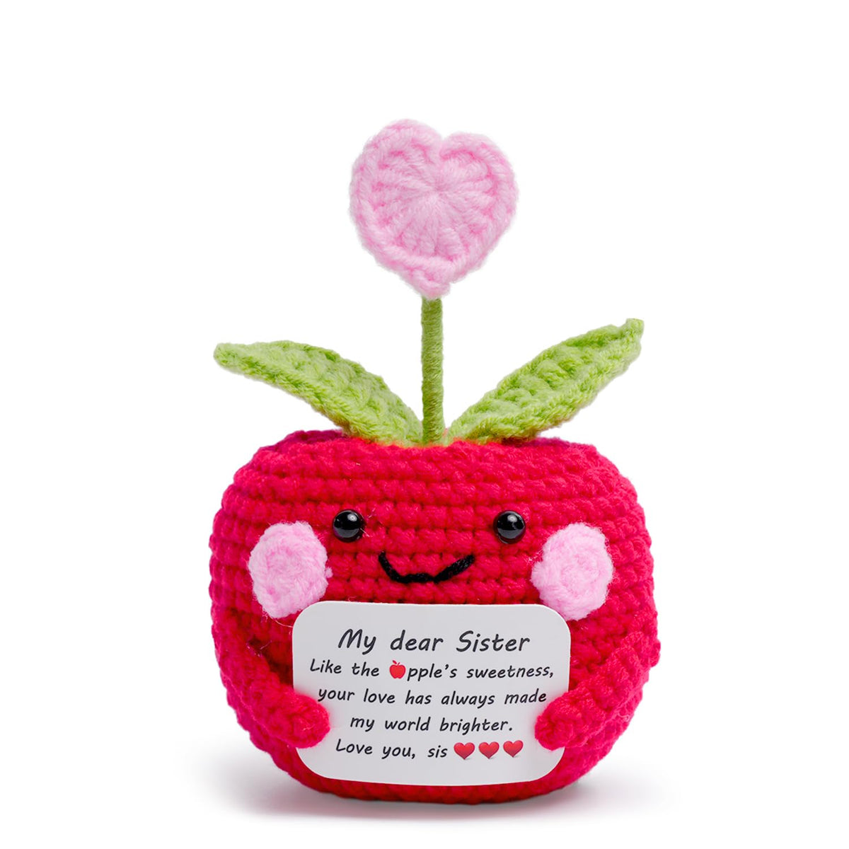 Lenoka Crochet/Valentines Day Gifts for Him Her/Handmade Crochet Apple Wedding Anniversary Birthday Gift for Boyfriend Girlfriend Wife Husband/Romantic Gift for Women Men Couple