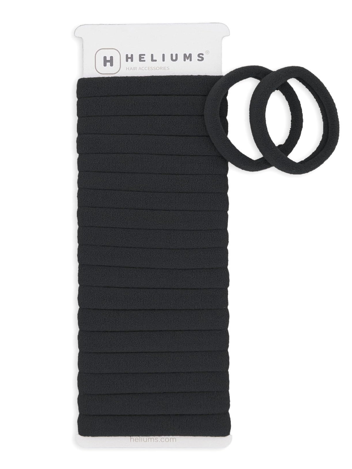 Heliums Soft Hair Ties - No Damage Seamless Nylon Fabric Bands, Stretchy Ponytail Holders for Thin & Thick Hair - Standard 1.5 Inch, Neutrals, 20 Pack