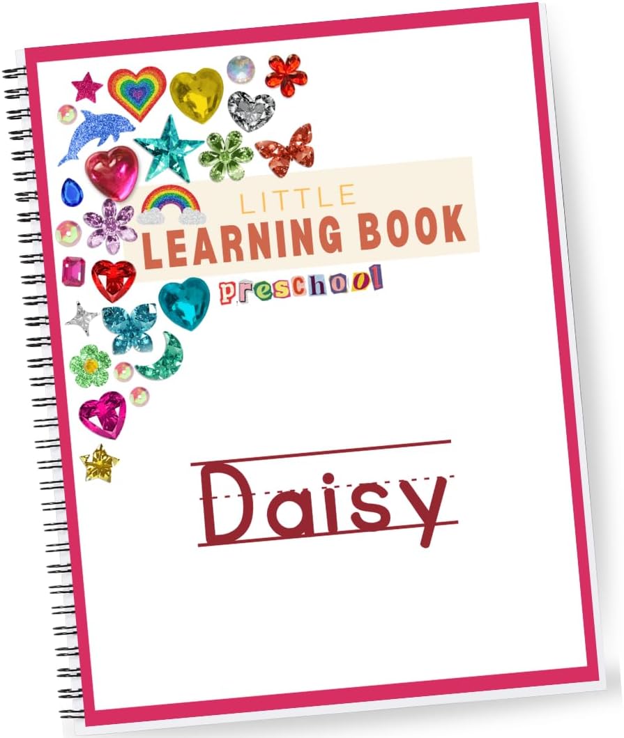Personalized Preschool Reusable Workbook: Little Learning Book (Animals)