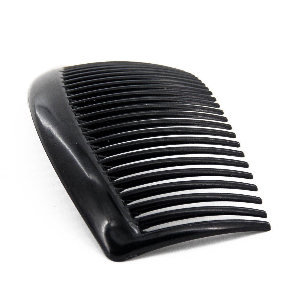Yeshan 3.2" Plastic Hair Side Comb With Teeth Comb HairPin Clip for women,Black (12pcs)