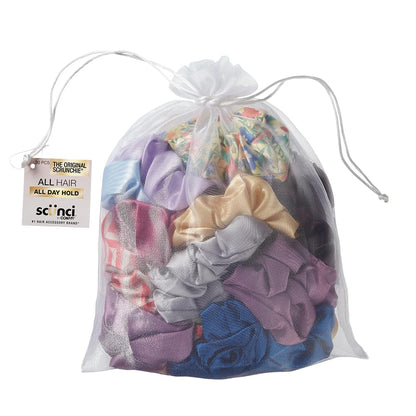 Scunci by Conair Scrunchie Hair Ties, Nylon Silk Design, 20-Count