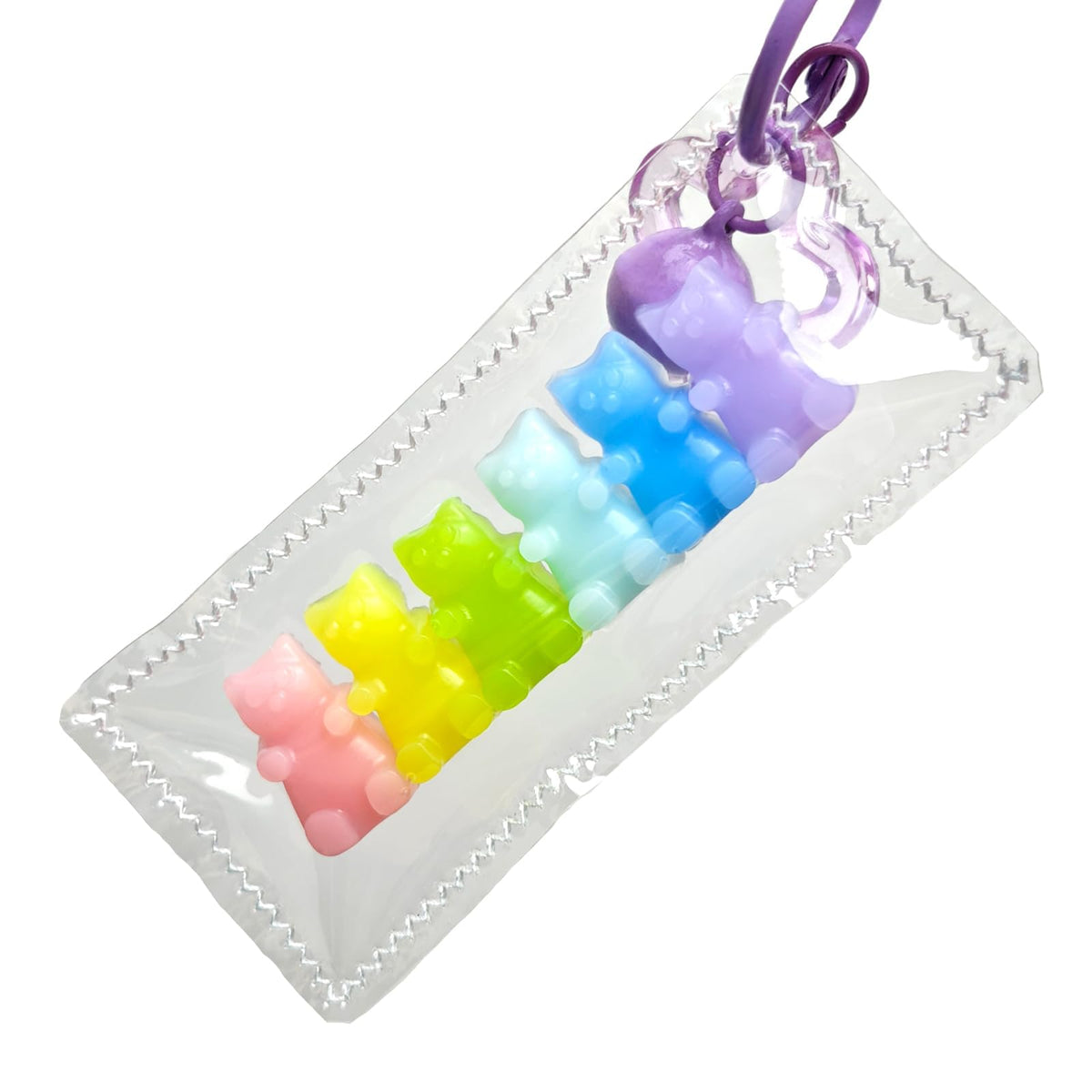 Handmade Rainbow Cat Paw Taba Squishy - Mini Bag Charm Fidget Toy (Cat Paw)
