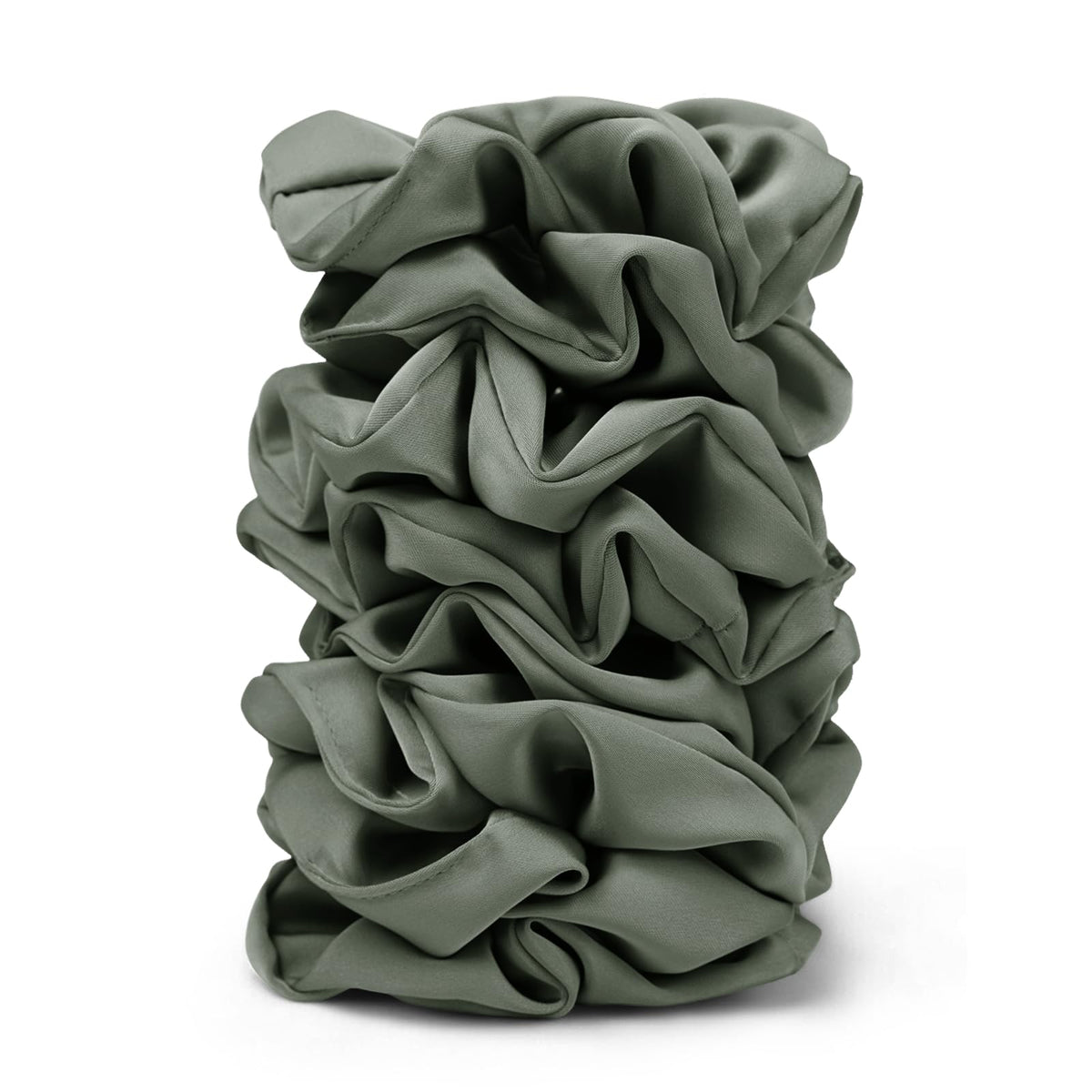 Satin Scrunchies for Women – 8PCS Black Silk Hair Ties – No Crease, Frizz-Free, Gentle Elastic Hair Bands for Thick & Thin Hair, Soft & Stylish Hair Accessories Gifts