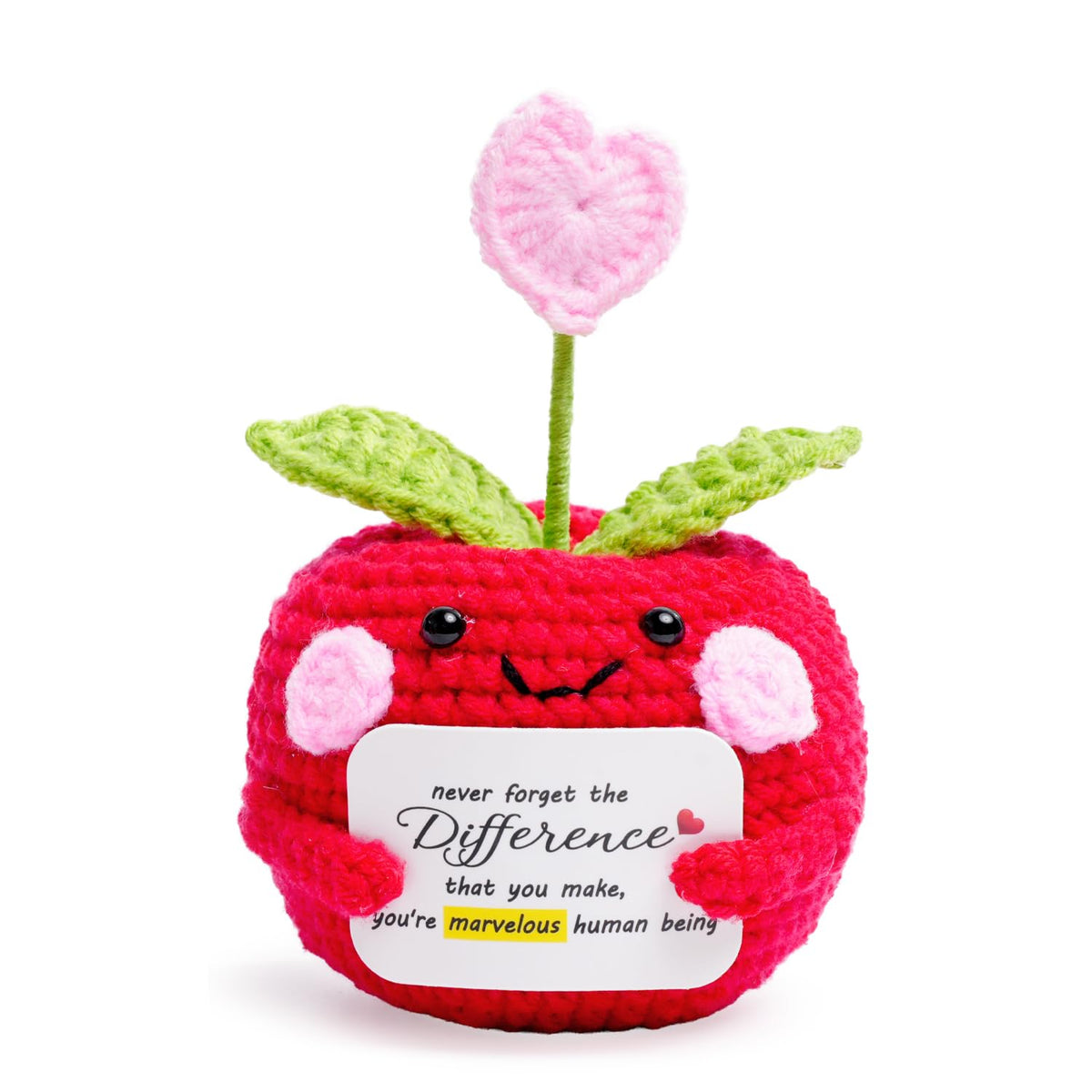 Lenoka Crochet/Valentines Day Gifts for Him Her/Handmade Crochet Apple Wedding Anniversary Birthday Gift for Boyfriend Girlfriend Wife Husband/Romantic Gift for Women Men Couple