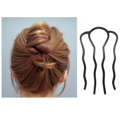 8 Piece Metal Hair Fork Clip Hair Side Combs Hair Pins Buns Updo U-Shape French Twist Hair Styling Tool Accessories for Women and Girls Christmas