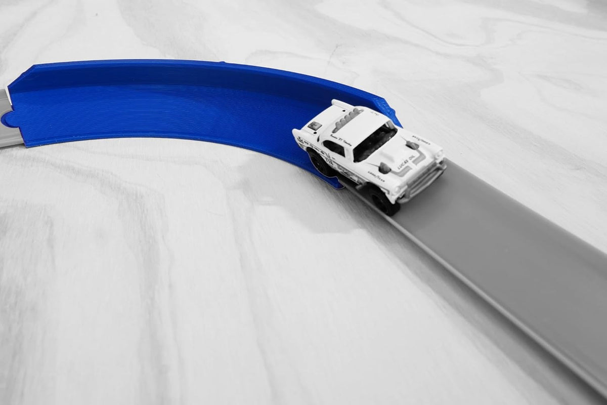 90 Degree Banked Curve Track – Compatible with Hot Wheels | Replacement Turn Track Piece for Hot Wheels Sets | Fits Standard Hot Wheels Tracks | High-Speed Corner Racing Accessory