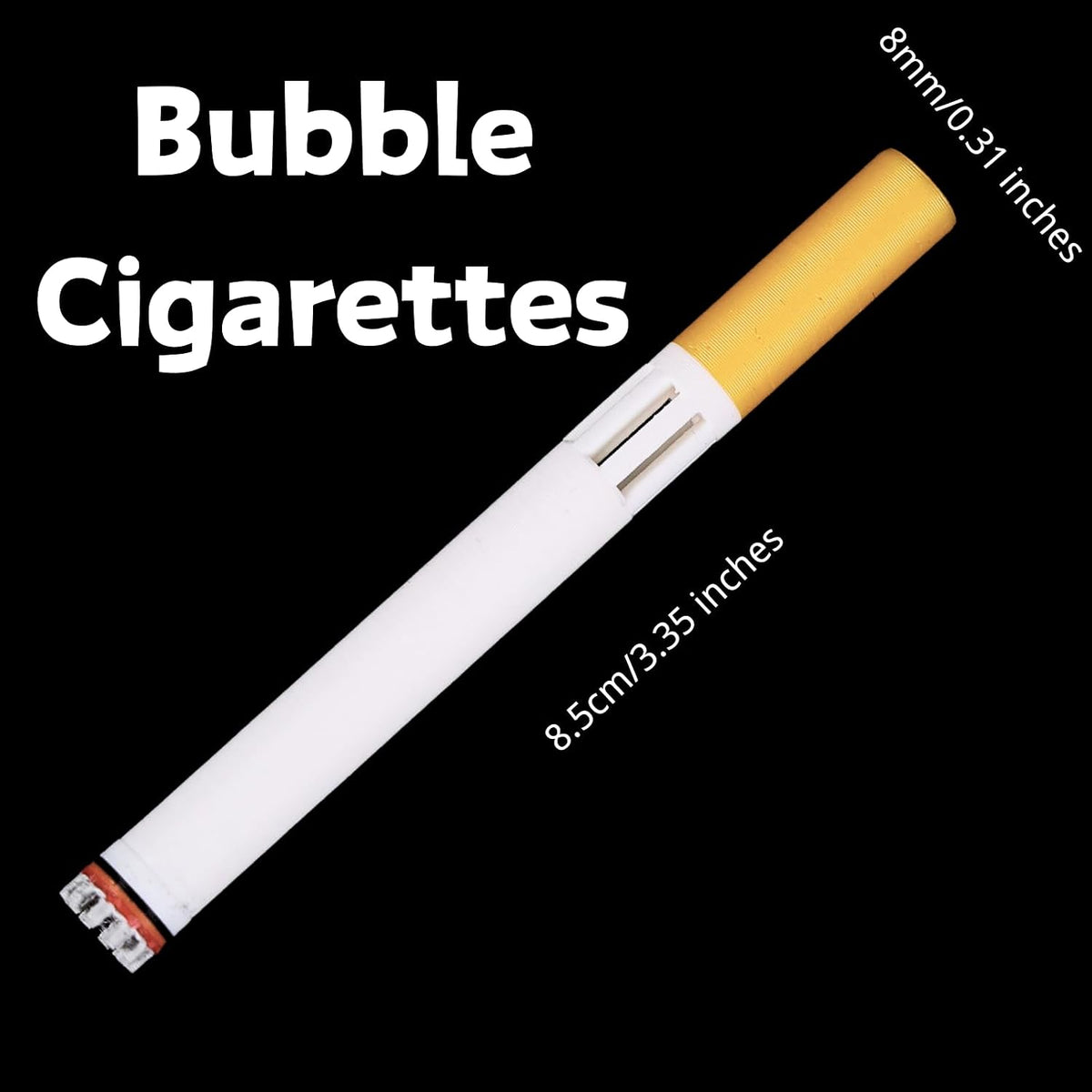 5PCS Bubble Cigarette Toy, Fake Cigarette Bubble Blower Sticks, Mini Bubble Blowing Set with Cigarette Case, Stress Relief Novelty Gifts for Parties, Birthdays & Festivals