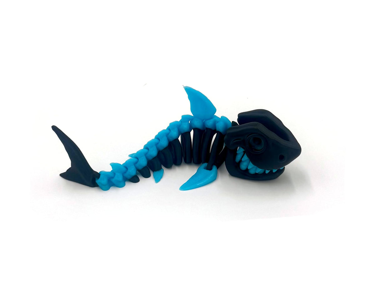 3D Printed Shark Glow in the Dark Red, Blue, or Green (Red)