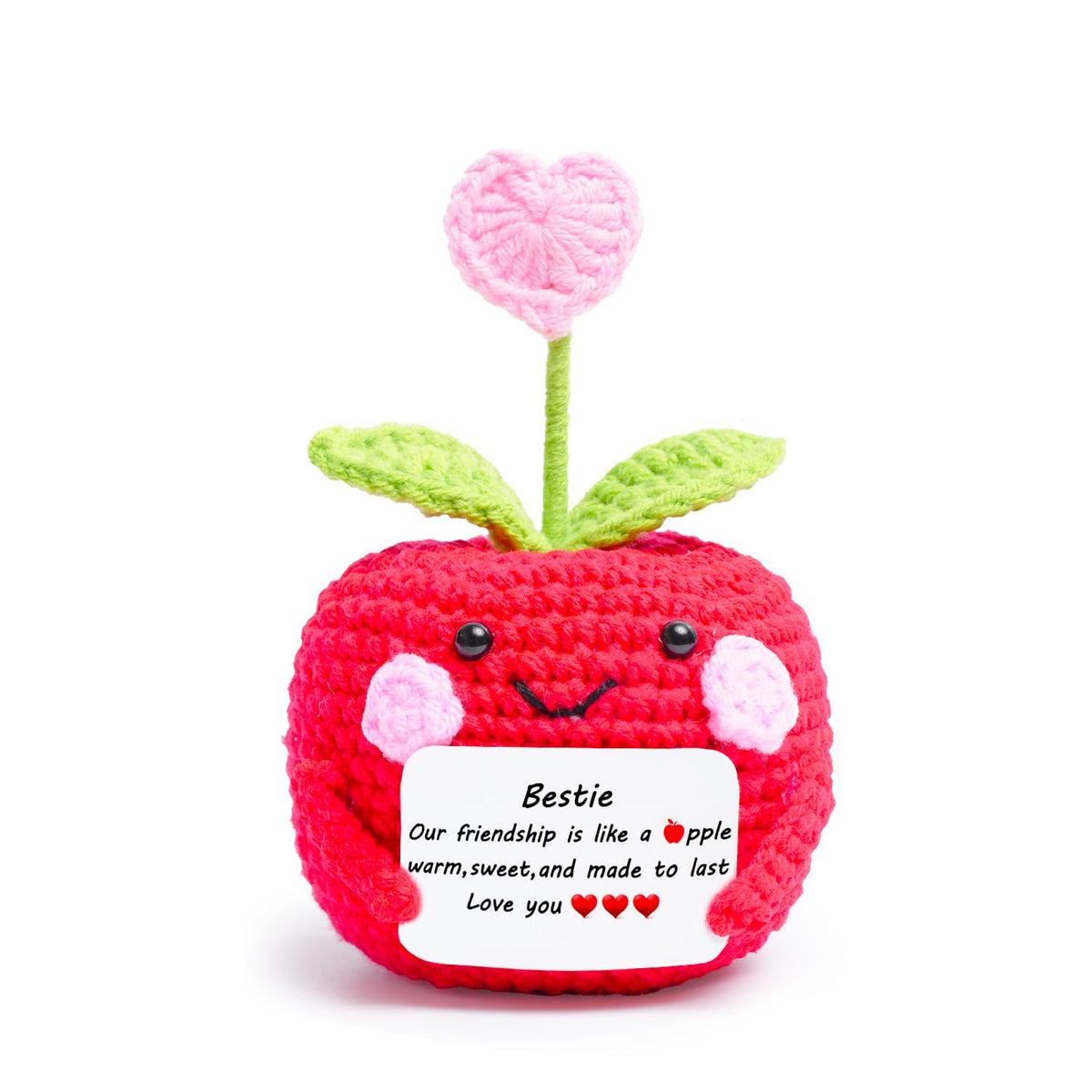 Lenoka Crochet/Valentines Day Gifts for Him Her/Handmade Crochet Apple Wedding Anniversary Birthday Gift for Boyfriend Girlfriend Wife Husband/Romantic Gift for Women Men Couple