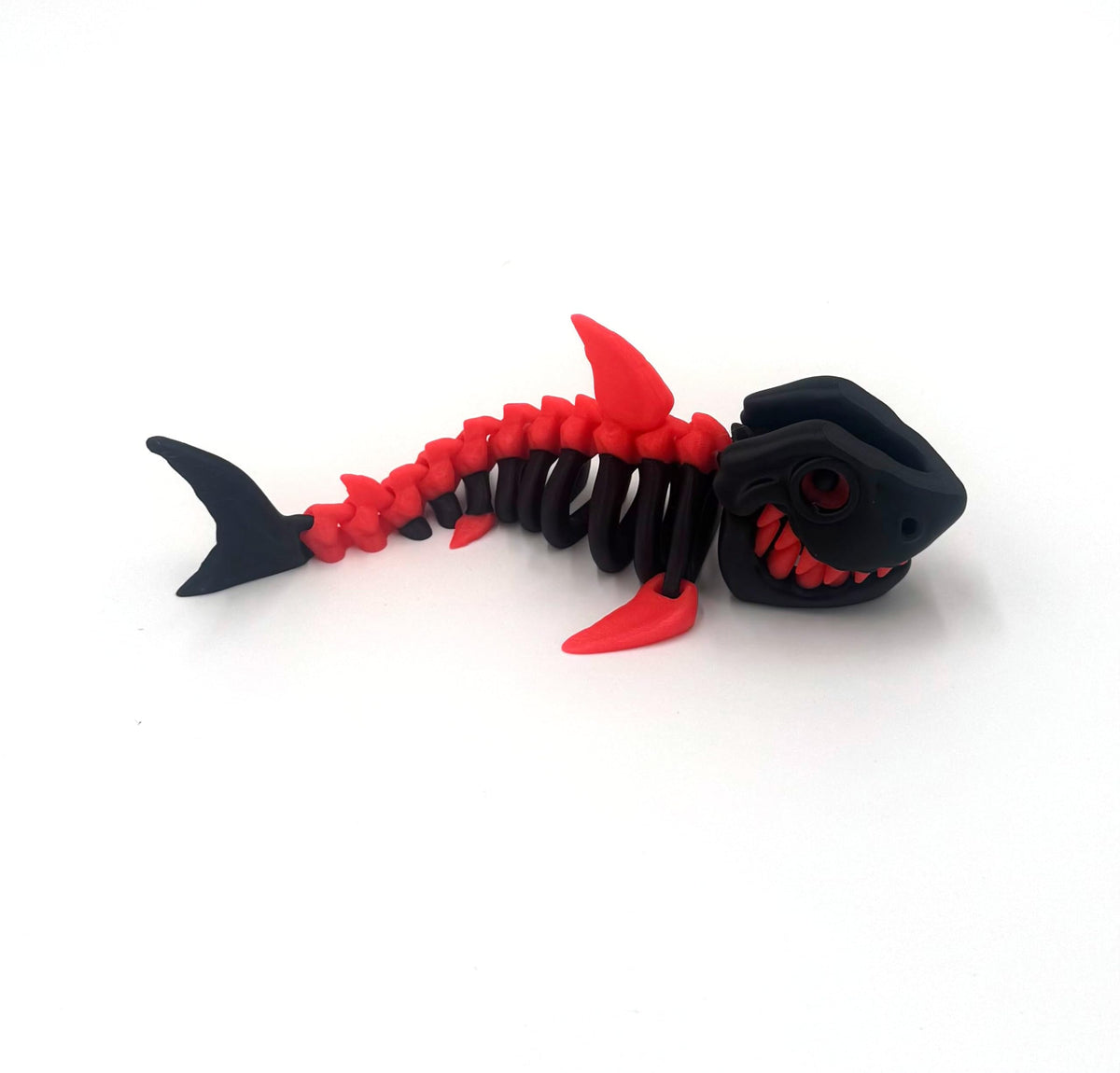 3D Printed Shark Glow in the Dark Red, Blue, or Green (Red)