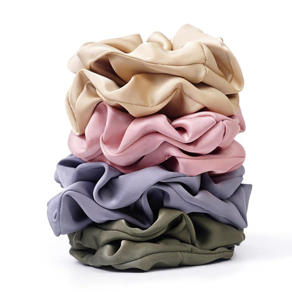 Satin Scrunchies for Women – 8PCS Black Silk Hair Ties – No Crease, Frizz-Free, Gentle Elastic Hair Bands for Thick & Thin Hair, Soft & Stylish Hair Accessories Gifts
