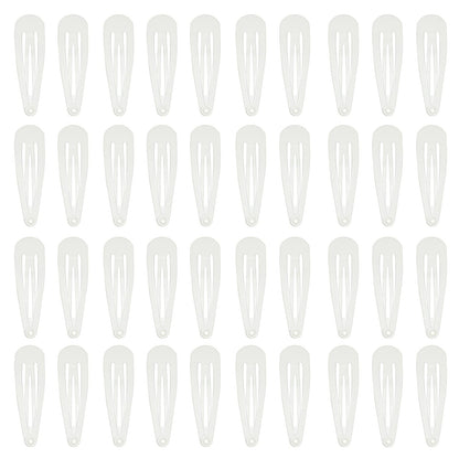 40 Pack Black 2 Inch Barrettes Women Metal Snap Hair Clips Accessories