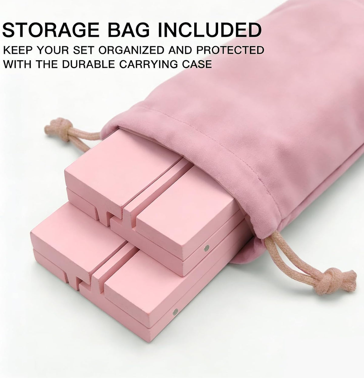 Pink Mahjong Racks with Magnetic Pushers, Set of 4, 17.3" Wooden
