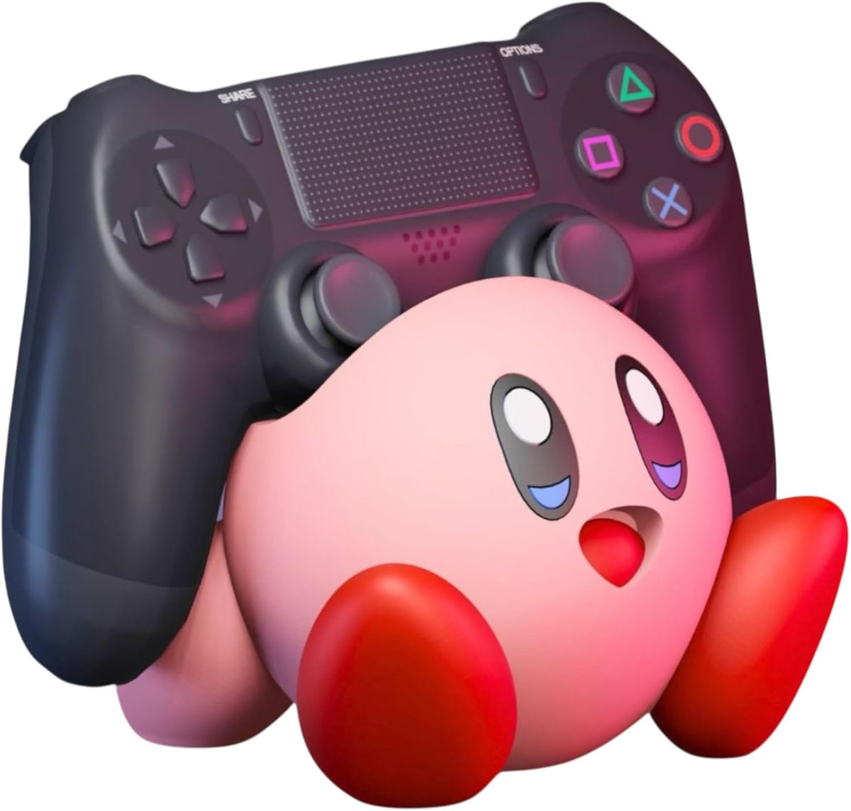 Cute Pink kirb-Inspired Controller Stand | Compatible with PS5, Xbox, PS4, | 3D Printed Holder | Gaming Desk Accessory | Fun Gamer Gift
