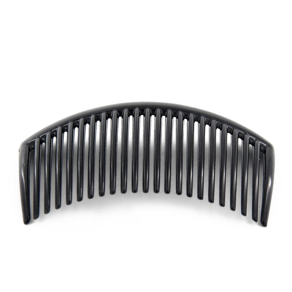 Yeshan 3.2" Plastic Hair Side Comb With Teeth Comb HairPin Clip for women,Black (12pcs)