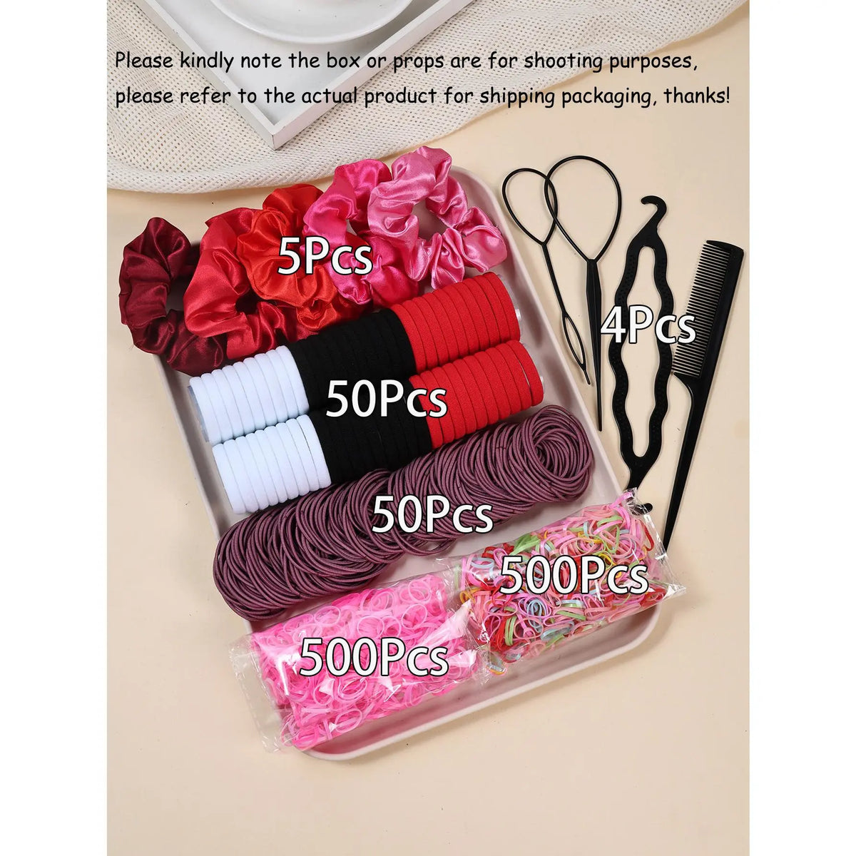 Women's Minimalist No Damage Hair Ties Set - 10-Piece Polyester Neutral Scrunchies Bulk, Classic Accessory Set for Daily Hairstyling Ponytail Holders, Sohochic Fashion Items, 10 Pieces