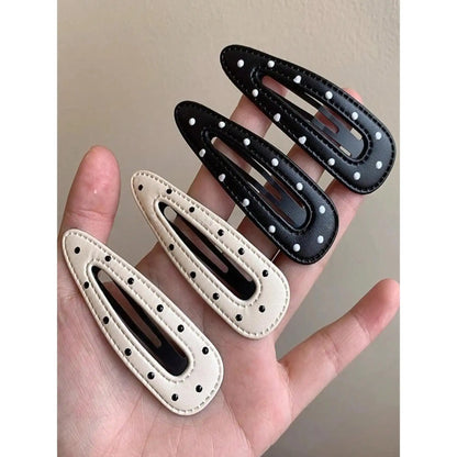 Women's 4-Piece Polka Dot Fashion Clips Set, Stylish Hair Accessories for Daily Wear, Gifts, Hair Clip Hairstyles Essentials