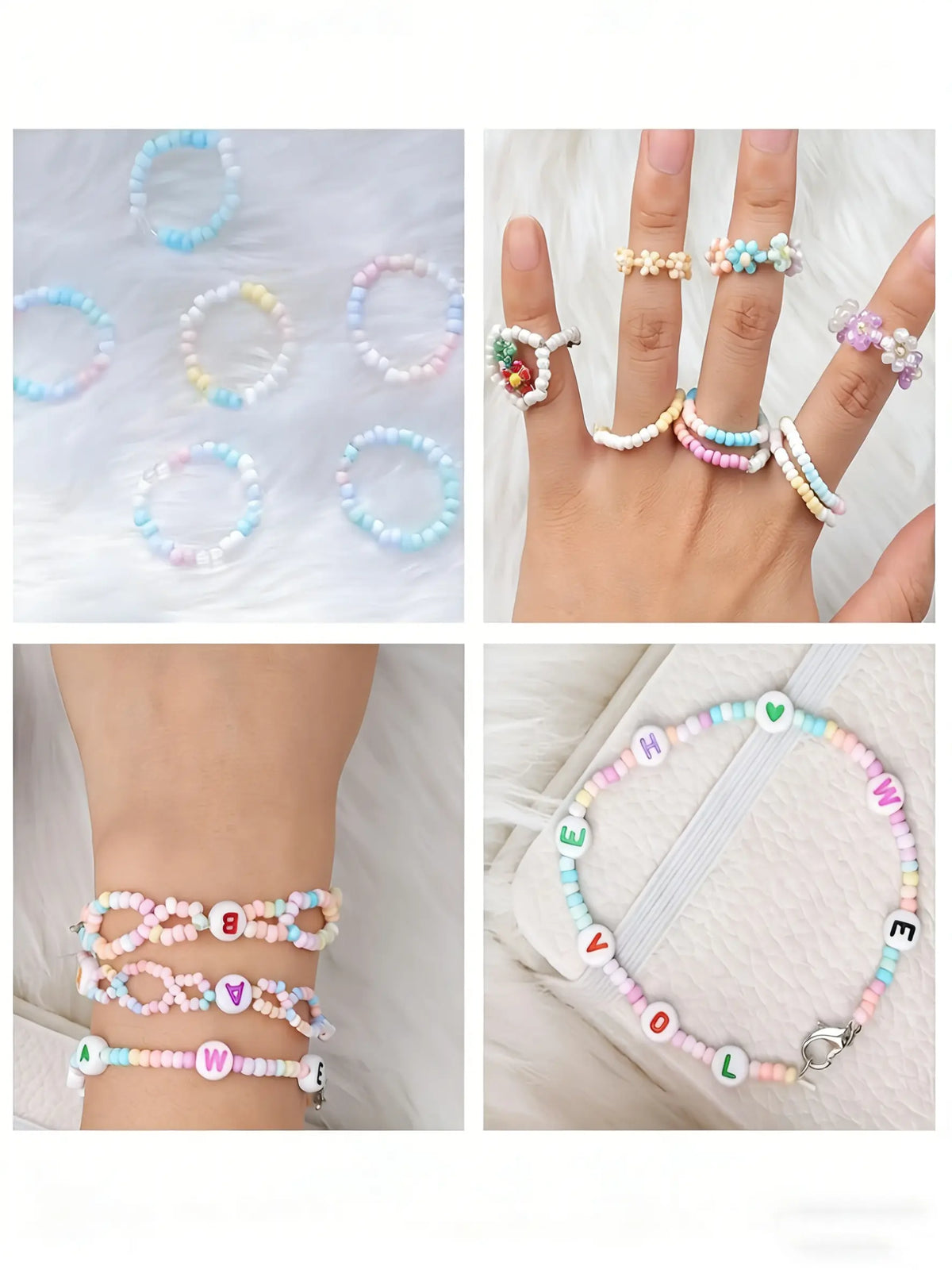 8000pcs 24 Colors 3mm Cream Glass Beads DIY Kit, Bead Kits for Bracelet Making, DIY Jewelry Making, Includes Stringing Wire, Perfect for Bracelets, Necklaces, Handmade Crafts, DIY Beading Accessories, Beading Supplies